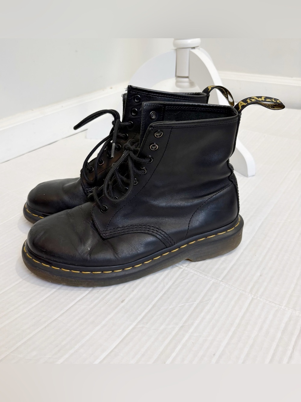 Dr. Martens 1460 Black Leather Lace Up Boots Ankle Combat Boots Doc Martens